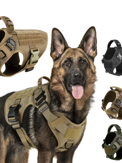 Military Large Dog Harness Training Pet Vest for French Bulldog German Shepherd Malinois Tactical Harnesses