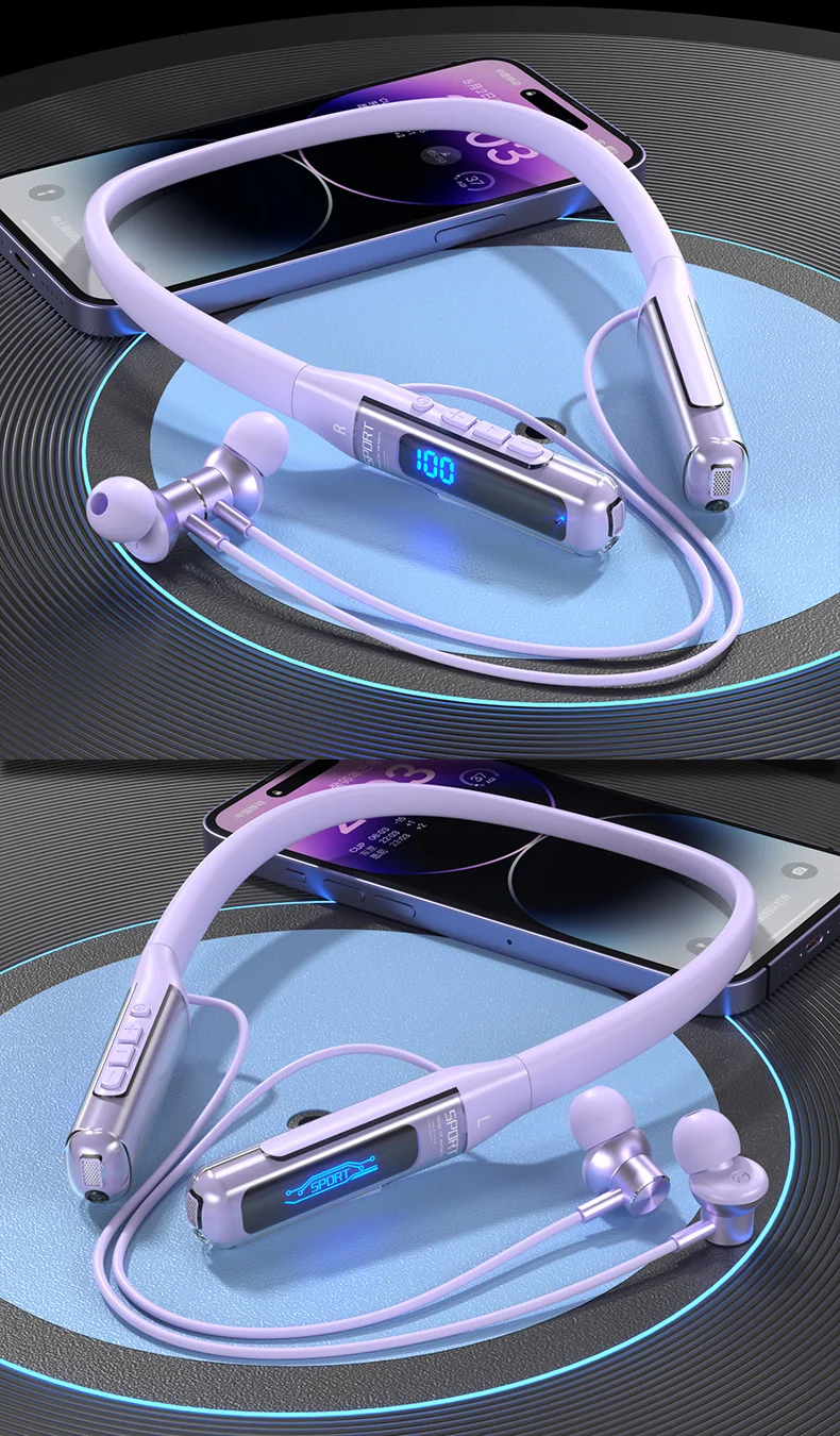 EARDECO 80 Hours Endurance Bluetooth Headphone with Microphone Wireless Headphones Bass Stereo Neckband Earphones Bluetooth 5.3 - Image 27