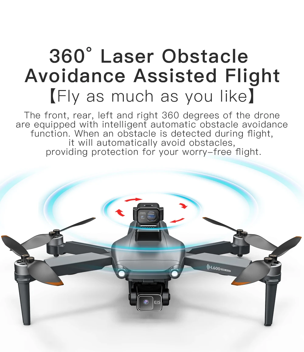 L600 PRO MAX GPS Drone Professional 4K 3-Axis PTZ HD Dual Camera Obstacle Avoidance Brushless Motor 5G WIFI RC Quadcopter Toys - Image 13