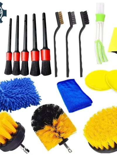 PWS New Car Detailing Brushes Kit Brushes for Automotive Cleaning