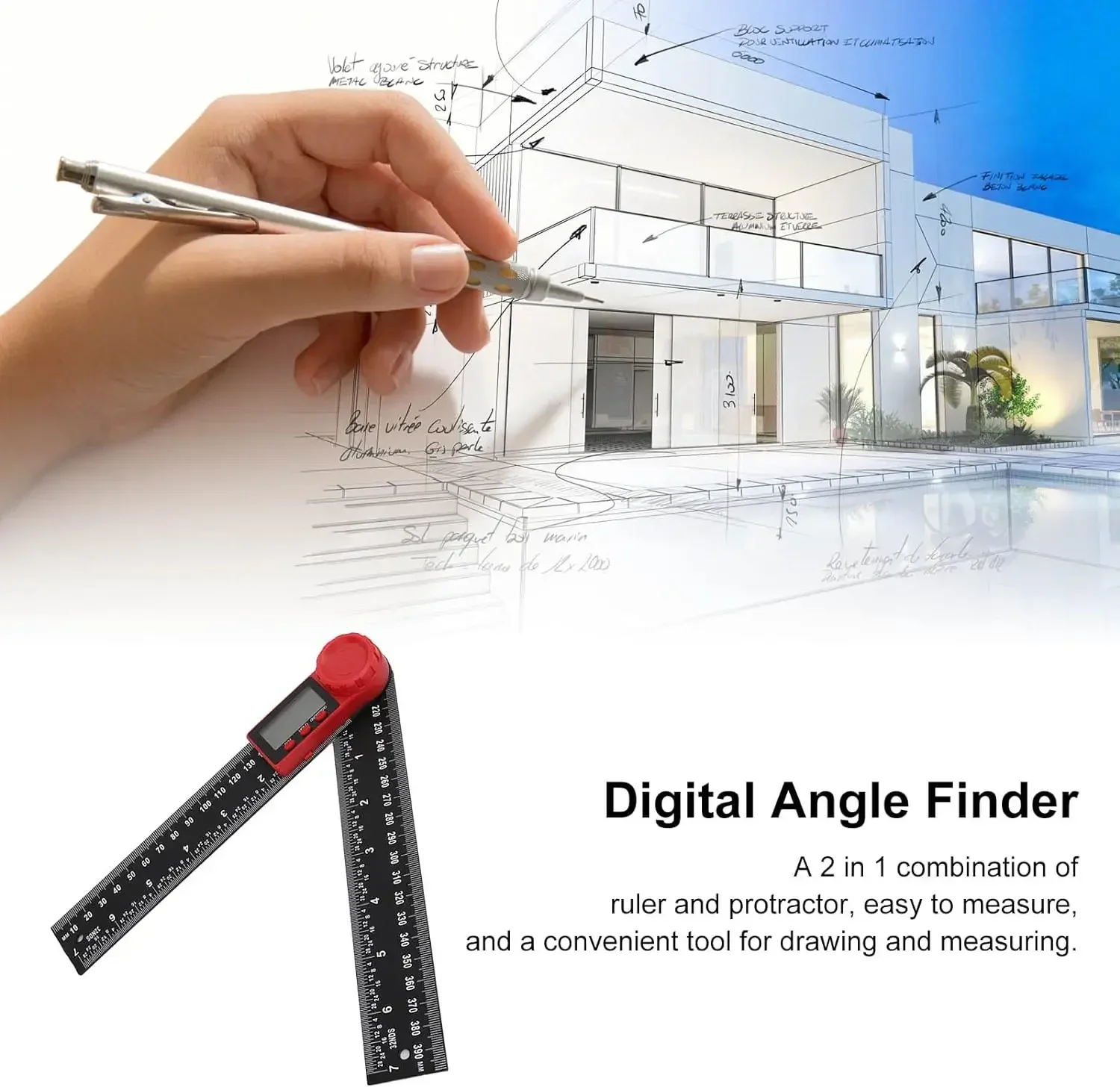 Protractors Digital Display Angle Level Ruler Goniometer Angle Finder Inclinometer75 90 Degree Measuring Gauging - Image 6