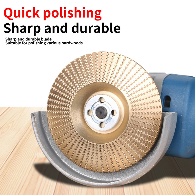 Woodworking Grinding Disc Three-Piece Set 100mm Wide/16Mm Metal Hole Curved Bevel Design Electric Grinder Grinding Disc Wood Cutting Engraving Polishing Tool Set - Image 6