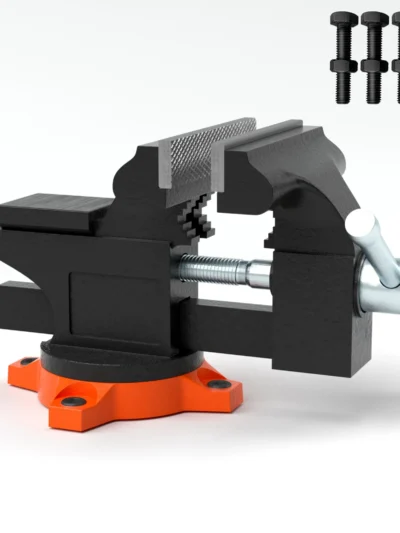 SucceBuy Bench Vise 4.5" 6" 6.5" Multipurpose, Swivel Base & Anvil Heavy Duty Cast Iron