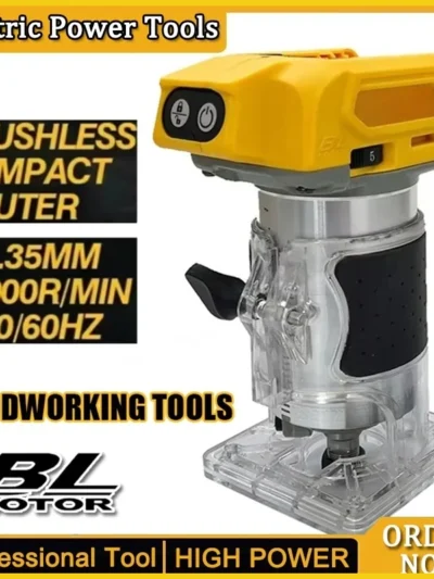 Brushless Electric Trimmer 33000RPM Woodworking Trimming Machine Wood Router For Dewalt Battery