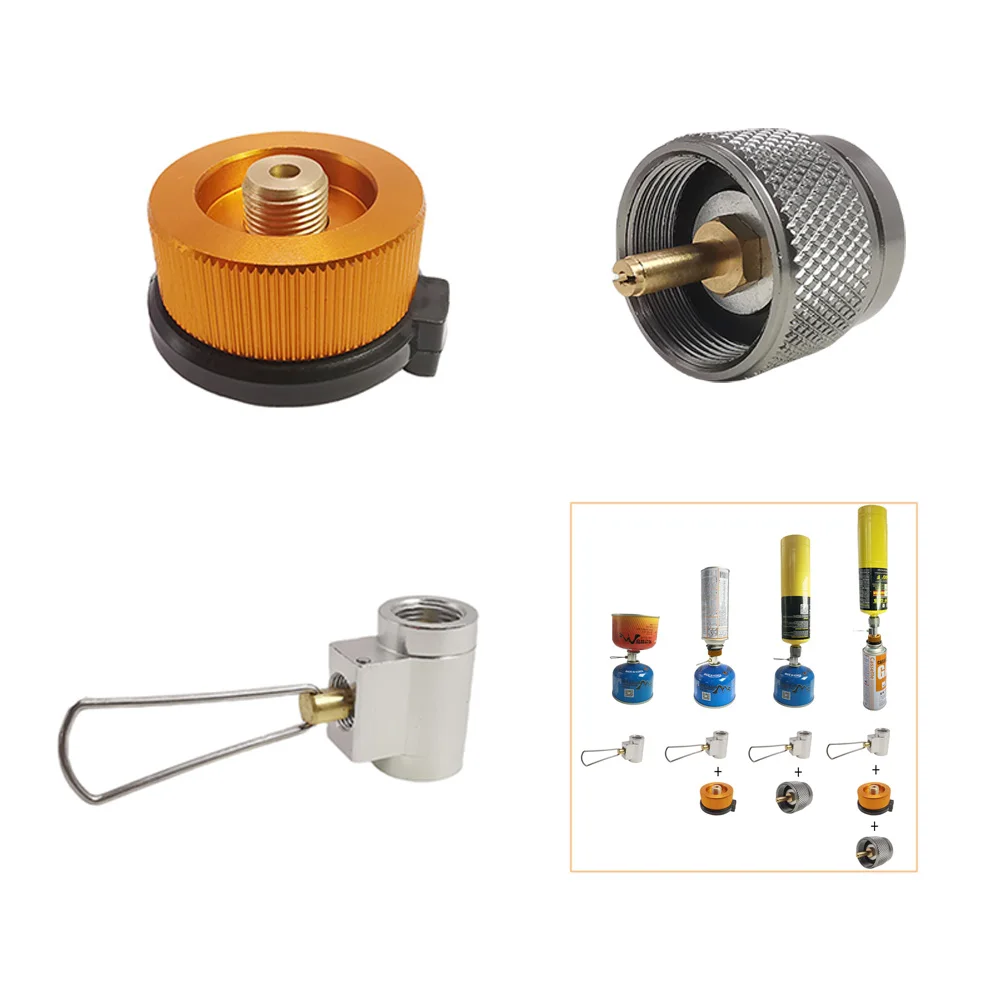 3pcs/set Camping Stove Adapter Butane Canister Adapter Refill Adapter EN417 Propane Adapter - Image 3