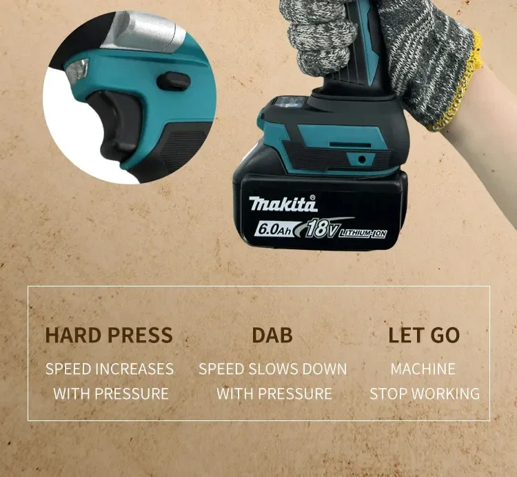 Makita DTW700 18V Brushless Electric Wrench Cordless Drill Screwdriver Free Delivery Large Torque Power Tools Torque Wrench - Image 13