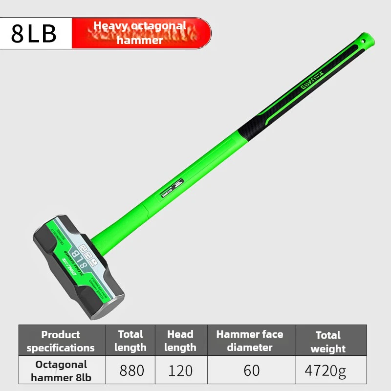 2LB-12LB Sledge Hammer Heavy Duty Octagonal Hammer - Image 7