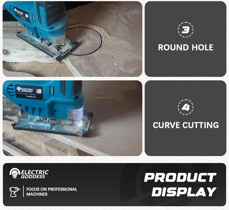 EG 3500RPM Cordless Electric Curved Saw 750W Rechargeable Electric Jig Saw Woodworking Cutting Power Tool for Makita 18V Battery - Image 22