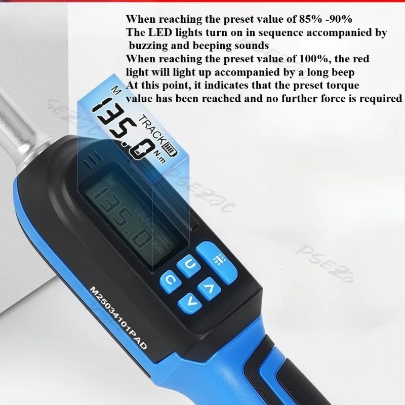 ± 2% High-precision Interchangeable Head Digital Torque Wrench Preset Torque Ratchet Wrench Four Mode Conversion - Image 14