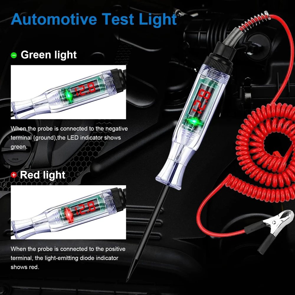 Car Truck Voltage Circuit Tester Auto 6V 24V Tools Car Diagnostic Probe Test Pen Light Bulb Electric Measuring Pen Tools - Image 3