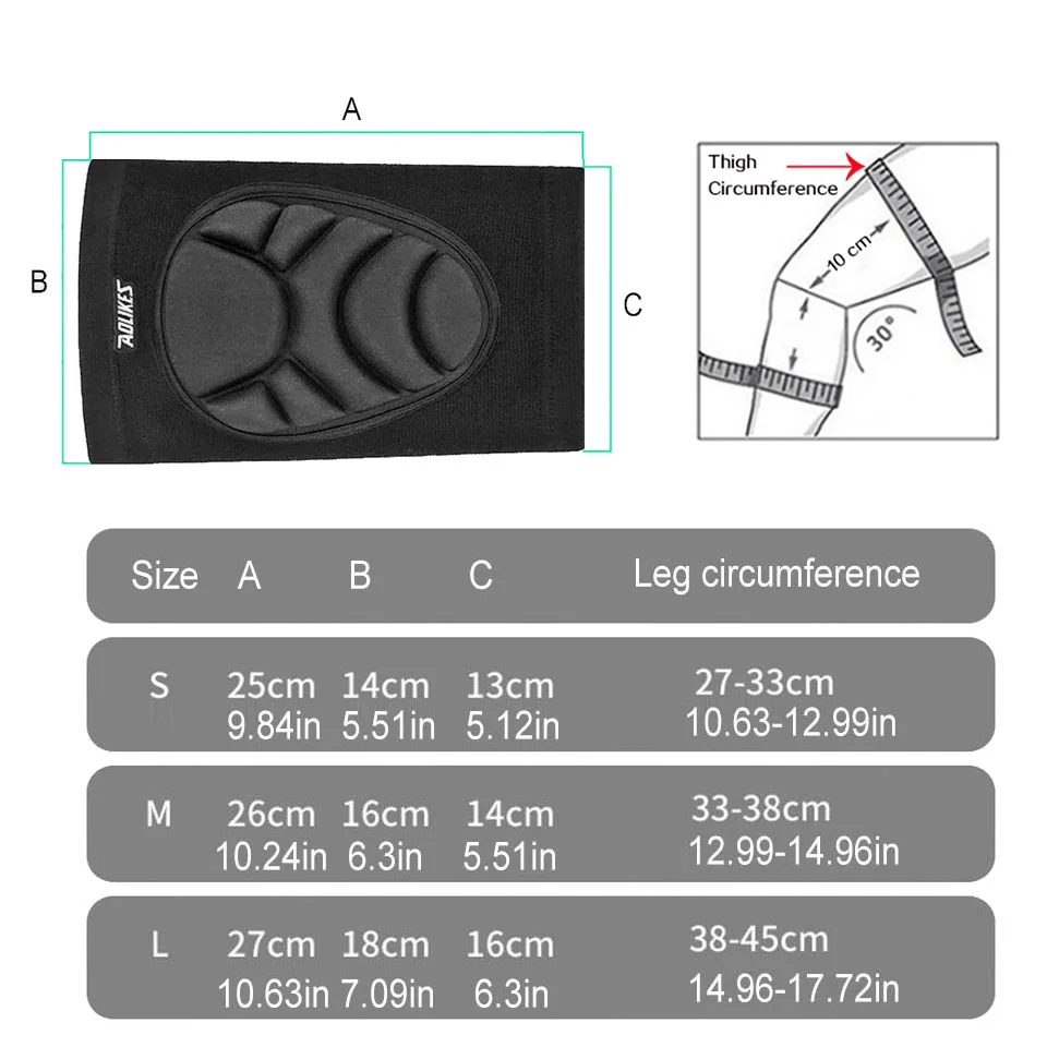 AOLIKES 1 Pair Knee Pads, Anti-Slip Collision Avoidance Kneepads with Thick EVA Foam - Image 2