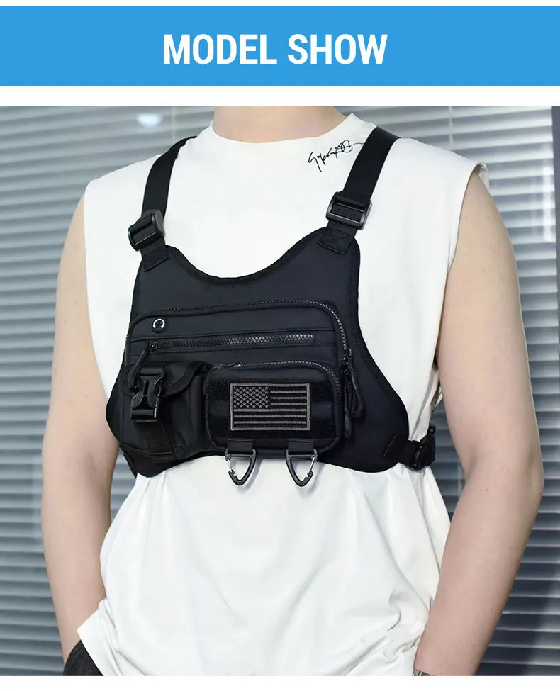 Camping Front Chest Vest Backpack Running Bag Cycling Jogging Hunting Vest - Image 20