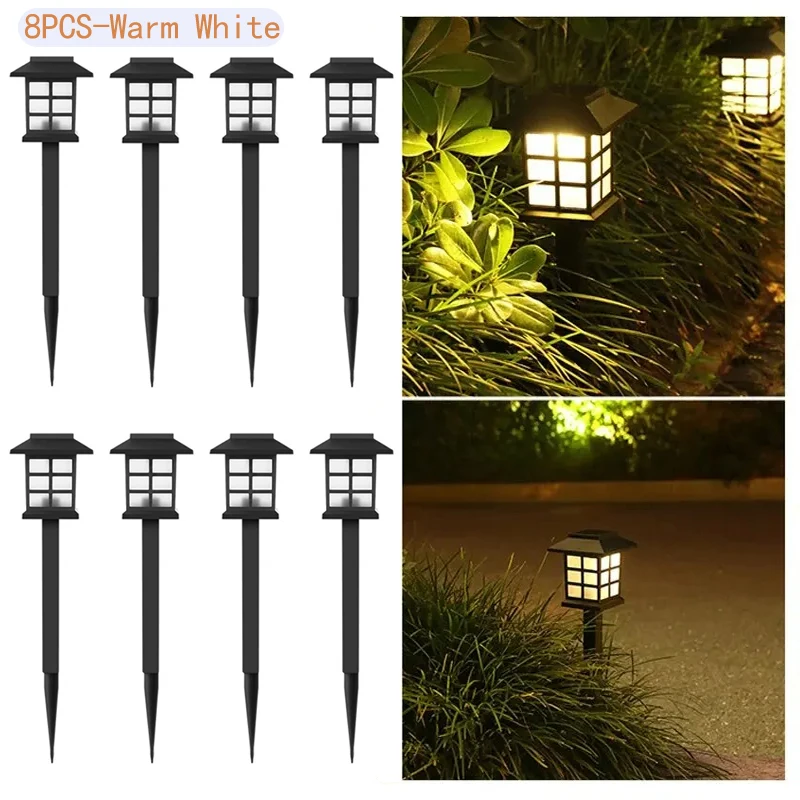 8 Pack Solar Pathway Garden Lights Outdoor Waterproof Landscape for Yard Patio Walkway Driveway Decor Solar Lawn Lamp Lighting - Image 8