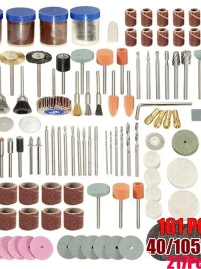 40~217Pcs Power Tools Rotary Tool Accessory Set Fits Dremel Drill Grinding Polishing Accessories Mini Saw Blade Abrasive Tool