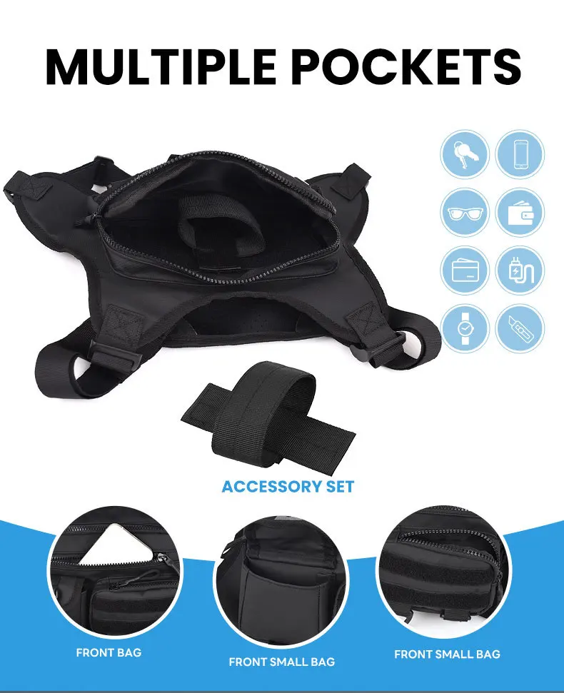 Camping Front Chest Vest Backpack Running Bag Cycling Jogging Hunting Vest - Image 17