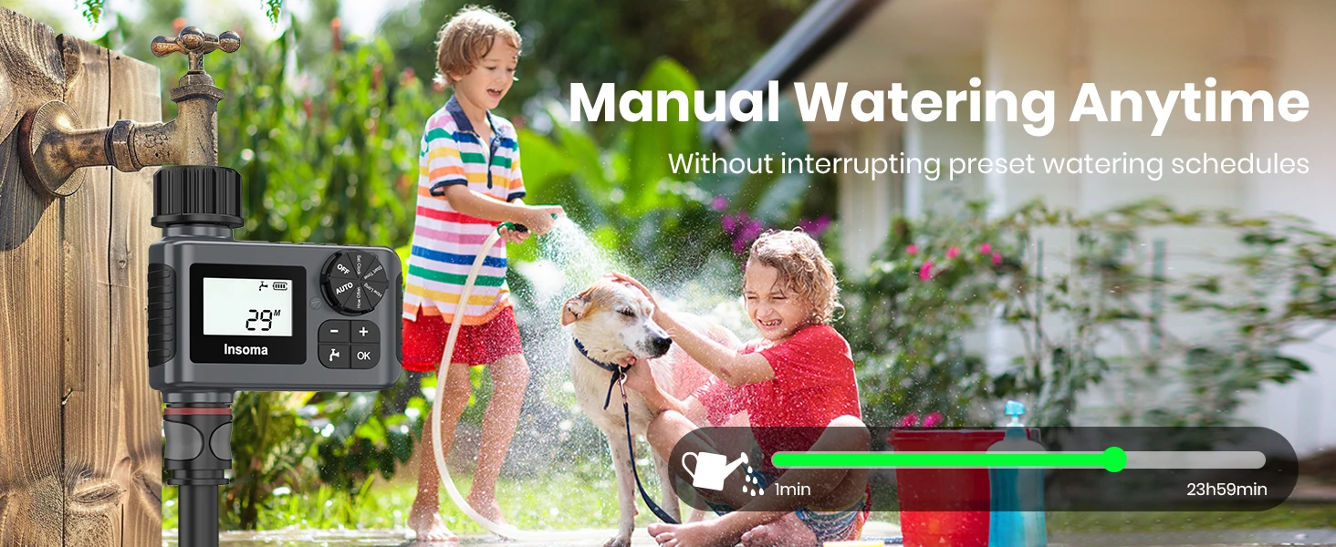 Insoma Automatic Water Timer Intelligent Irrigation Watering System Sprinkler Timer Garden Programer - Image 18