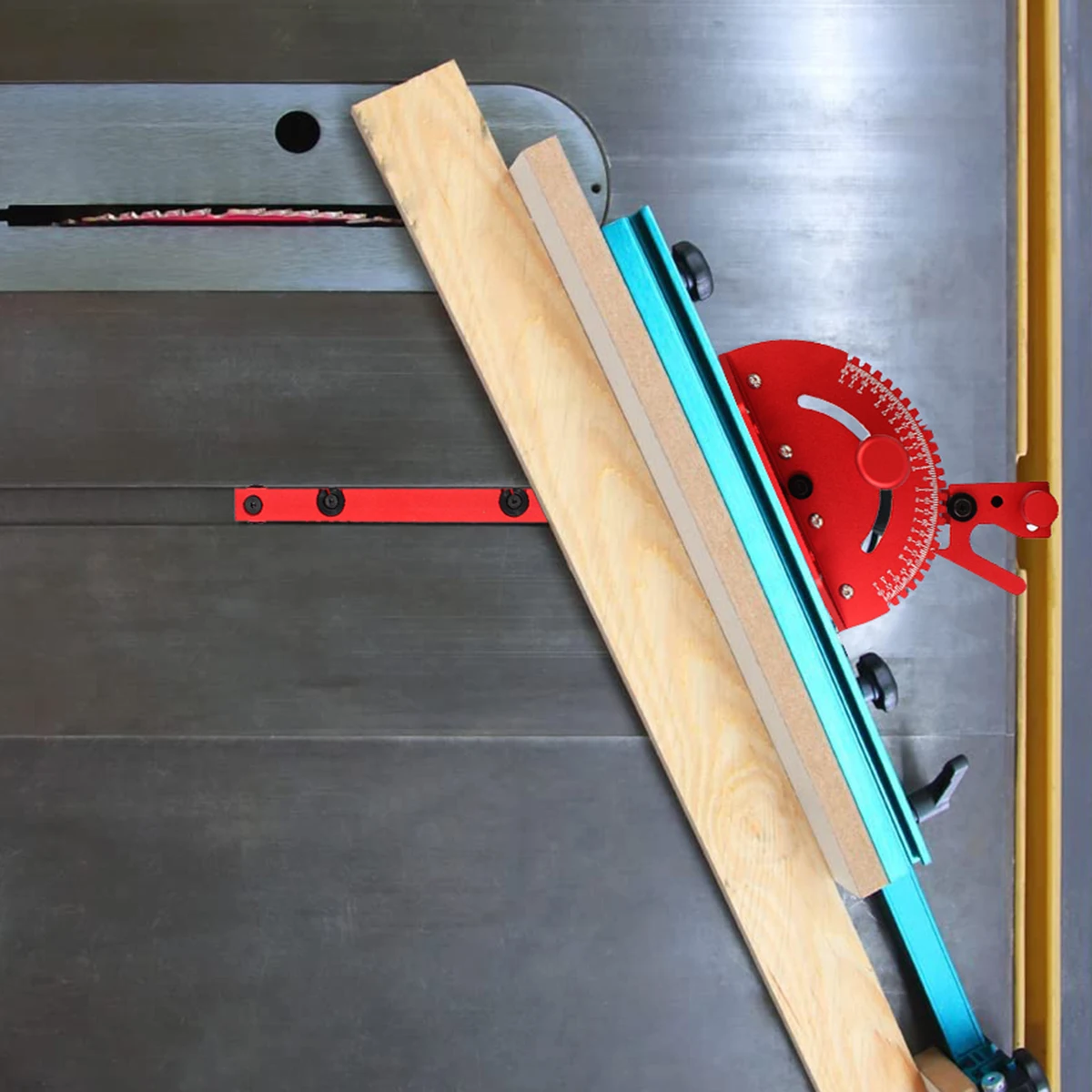 1 Set Miter Gauge And 400MM Fence With Track Stop Sawing Assembly Angle Ruler for Table Saw Router - Image 5