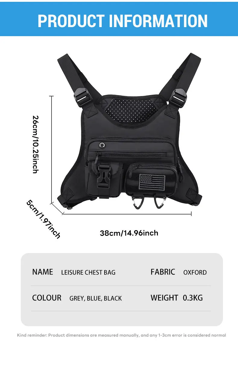 Camping Front Chest Vest Backpack Running Bag Cycling Jogging Hunting Vest - Image 14