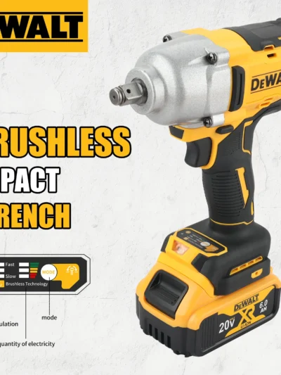 DeWALT Brushless Impact Wrench:20V Power,1898N.M Torque,Pressure-Driven Speed,Double Safety&Ergonomic Design for Heavy-Duty Jobs