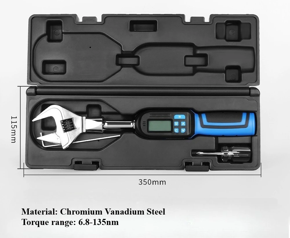 ± 2% High-precision Interchangeable Head Digital Torque Wrench Preset Torque Ratchet Wrench Four Mode Conversion - Image 8