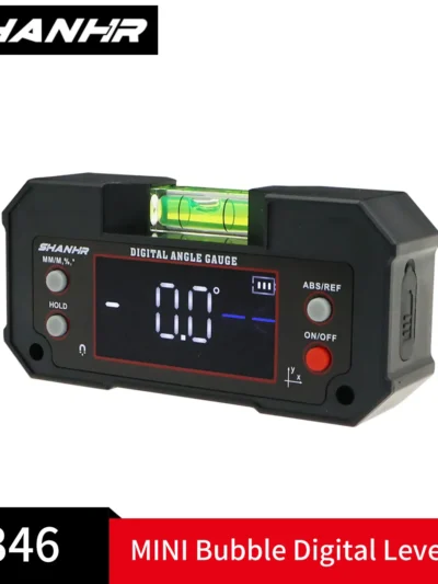 SHANHR Digital Angle Finder with Level Bubble Dual Axis Rechargable Digital Angle Gauge Magnetic Digital Level Box Protractor