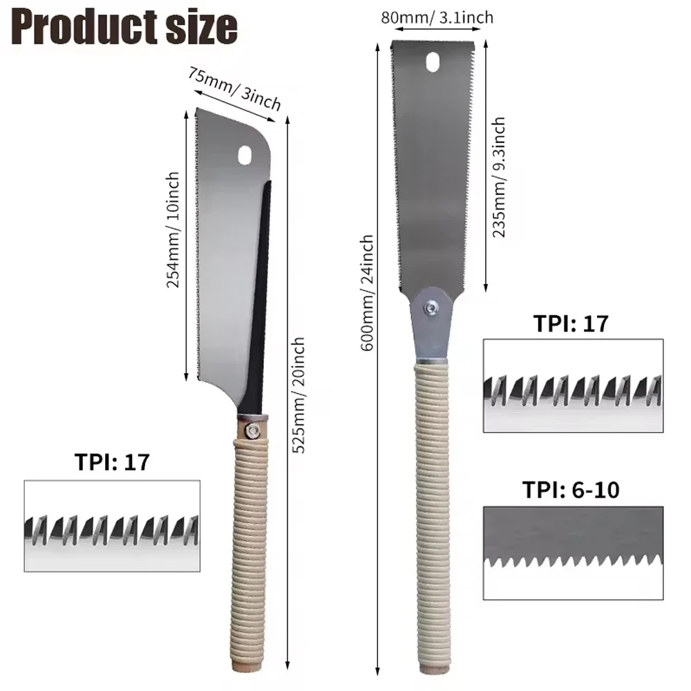 Japanese SK5 Hand Saw with Flexible Blade and Wood Handle for Dovetail - Image 2