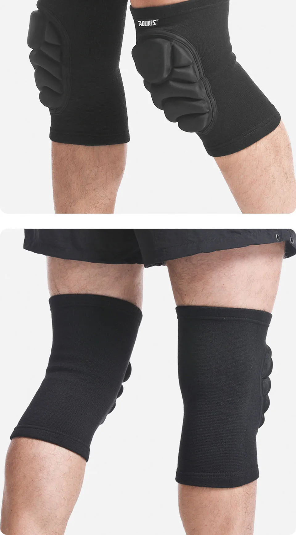 AOLIKES 1 Pair Knee Pads, Anti-Slip Collision Avoidance Kneepads with Thick EVA Foam - Image 17