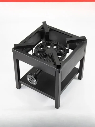 95000W Cast Iron Gas Stove, Simple Stove, Large Fire Head, North American Outdoor Stove 20PSI with Pressure Valve, Fuel Butane