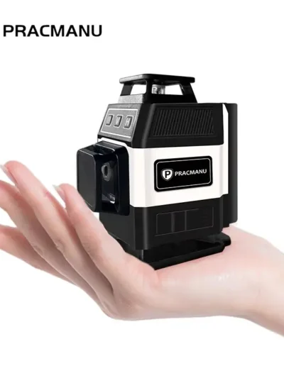 Pracmanu Mini 16 Lines 4D Laser Level Green Lines Self-Leveling Horizontal and Vertical Powerful Green Beams Laser Level