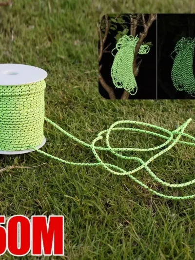 50M Reflective Paracord 2.5mm Parachute Cord Outdoor Camping survival Rope