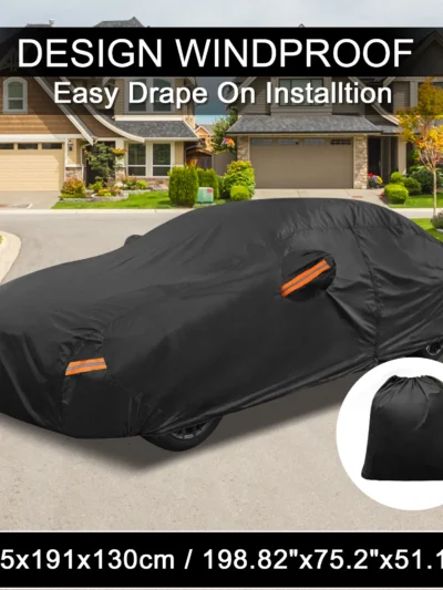 Motoforti Car Cover W/ Left Side Door Zipper 210D-PU for Acura TLX