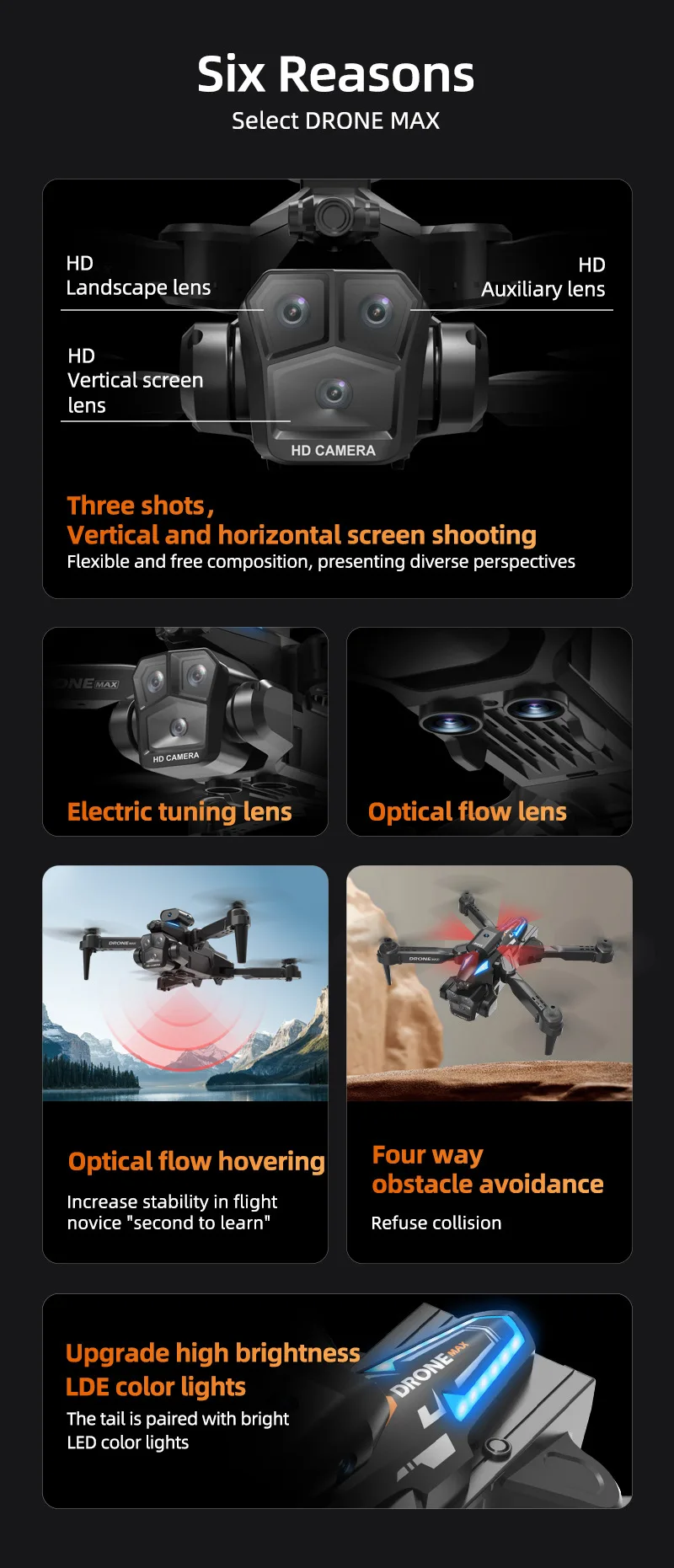 C10 high-definition three camera aerial drone intelligent obstacle avoidance quadcopter remote-controlled aircraft toy - Image 10