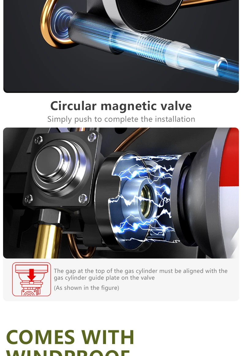 BISINNA Camping Gas Stove 5800W High Firepower Outdoor Portable Cassette Burner - Image 13