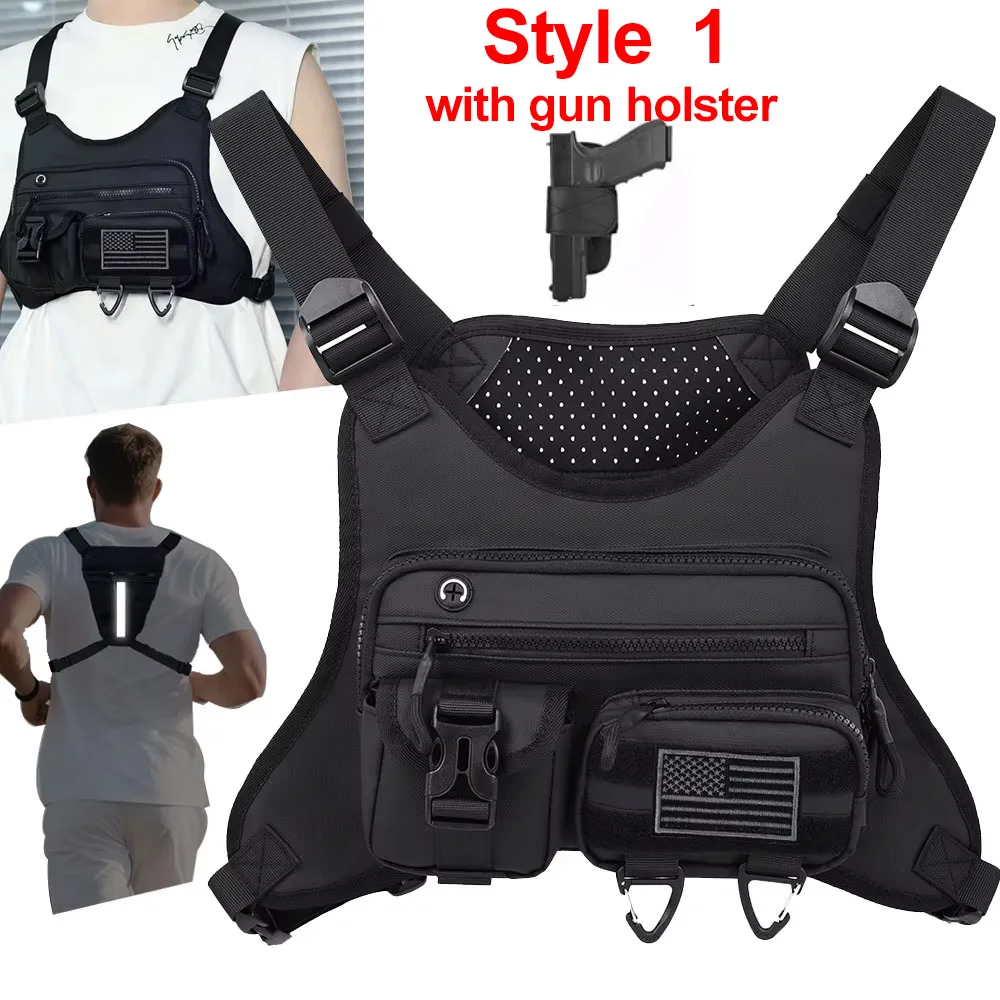 Camping Front Chest Vest Backpack Running Bag Cycling Jogging Hunting Vest - Image 9