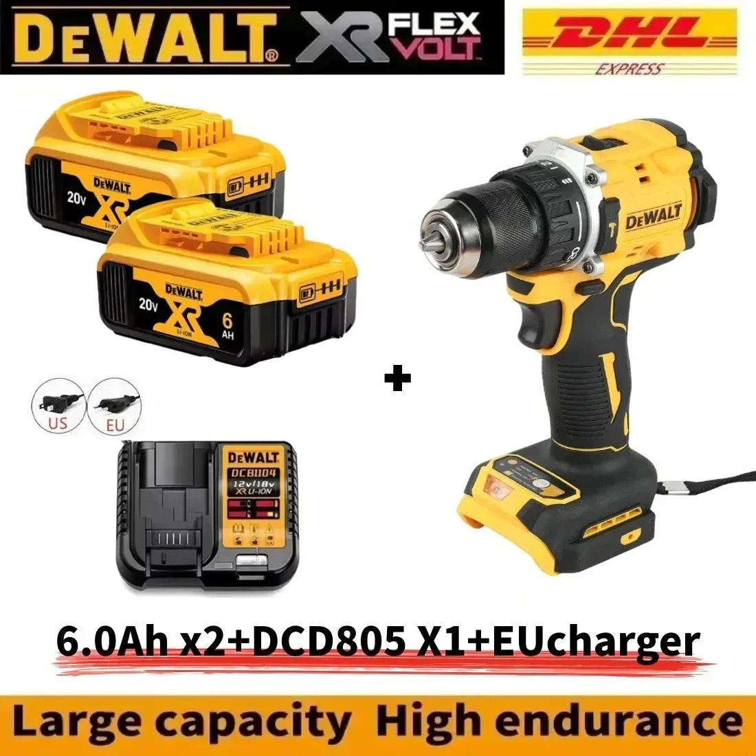 DEWALT DCD805 20V High - Performance Brushless Cordless Impact Drill & Screwdriver - Image 10