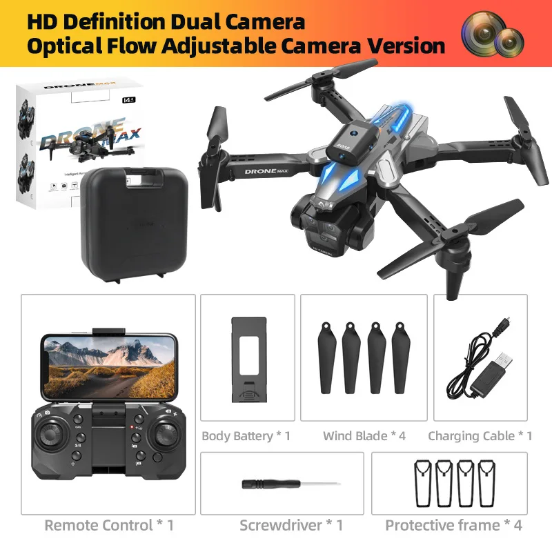 C10 high-definition three camera aerial drone intelligent obstacle avoidance quadcopter remote-controlled aircraft toy - Image 7