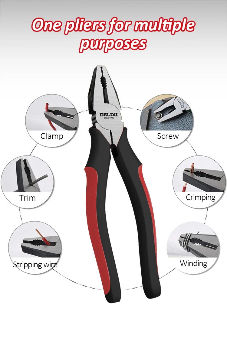 DELIXI ELECTRIC Wire Pliers,Sharp Large Opening Diagonal Pliers Needle Nose Pliers,for Cutting,Twisting and Clamping MetalWires - Image 18