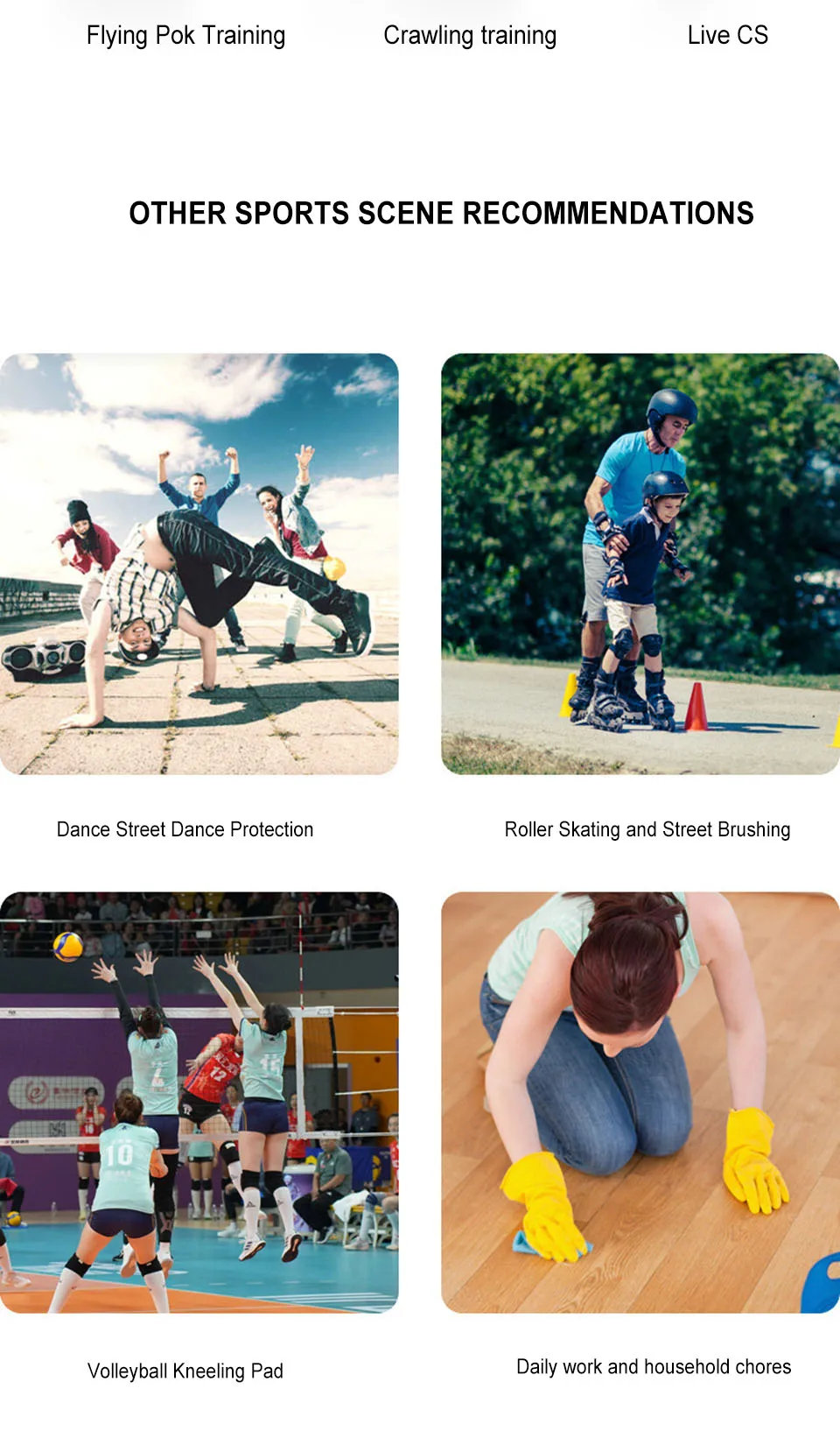 AOLIKES 1 Pair Knee Pads, Anti-Slip Collision Avoidance Kneepads with Thick EVA Foam - Image 9