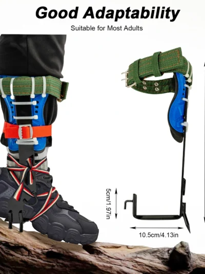 Tree Climbing Equipment with Height Adjustable, Thickened Steel Claw Set
