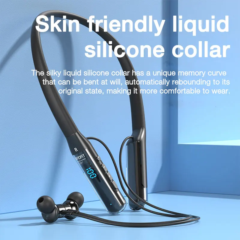 EARDECO 80 Hours Endurance Bluetooth Headphone with Microphone Wireless Headphones Bass Stereo Neckband Earphones Bluetooth 5.3 - Image 5