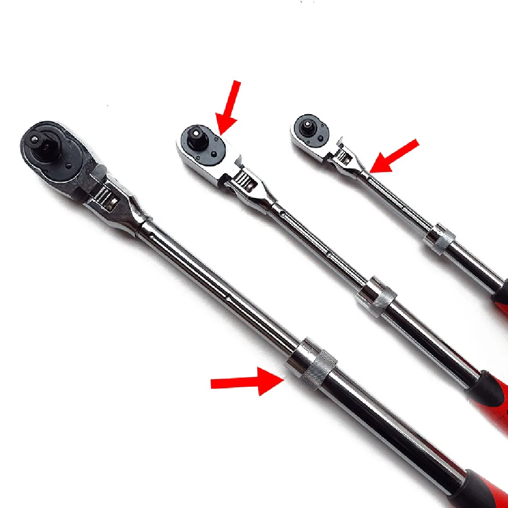 1pc 72-Tooth Ratchet Wrench Retractable, 1/4 1/2 3/8inch, Auto Repair,Quick Release Spanner - Image 2