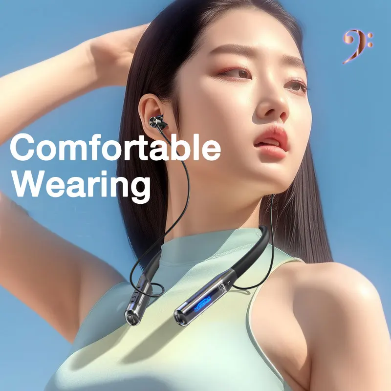 EARDECO 80 Hours Endurance Bluetooth Headphone with Microphone Wireless Headphones Bass Stereo Neckband Earphones Bluetooth 5.3 - Image 3