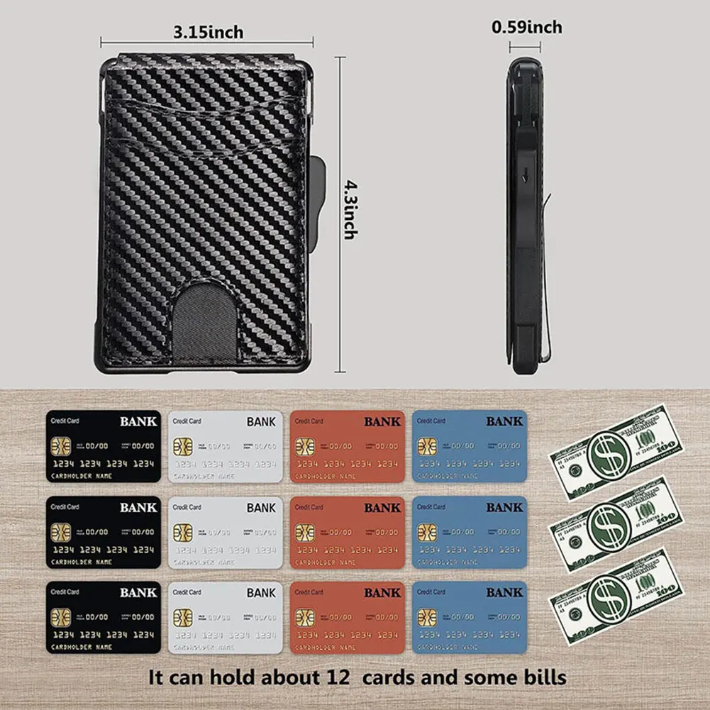 Anti RFID Credit Card Holder Wallets for Men Slim Thin Men Wallet Luxury Bank id Cardholder - Image 8