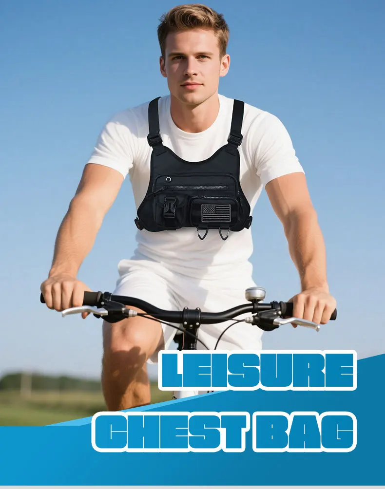 Camping Front Chest Vest Backpack Running Bag Cycling Jogging Hunting Vest - Image 15