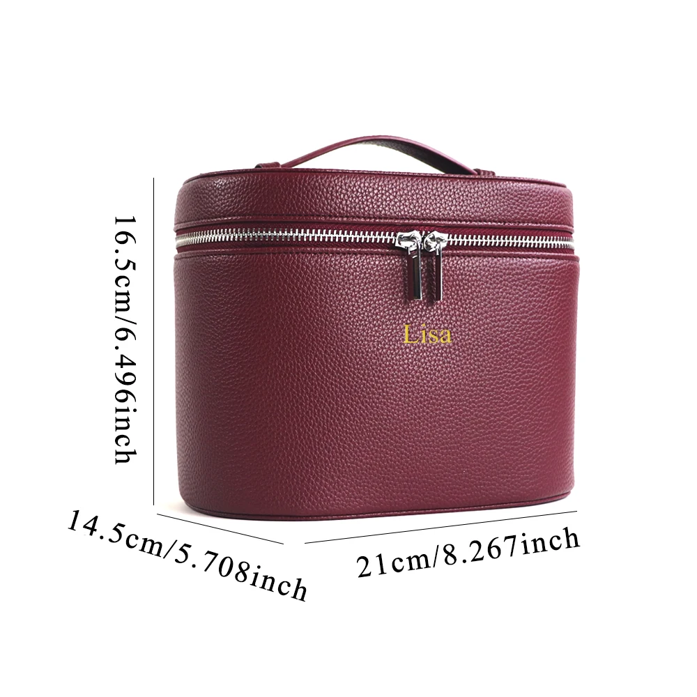 Large-capacity PU leather cosmetic box with internal storage box - Image 6