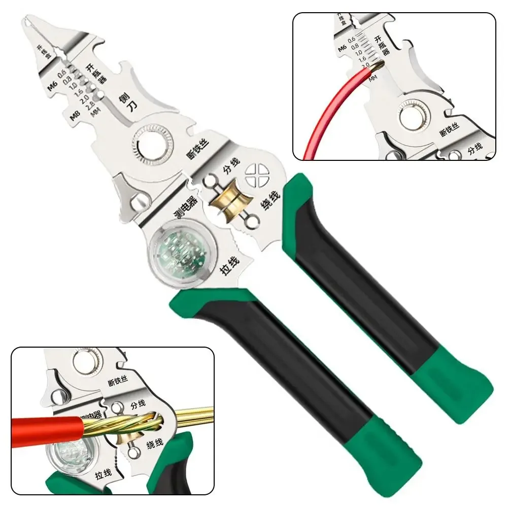 10 IN 1 multi-functional Wire Stripper with Electricity Measurement - Image 7