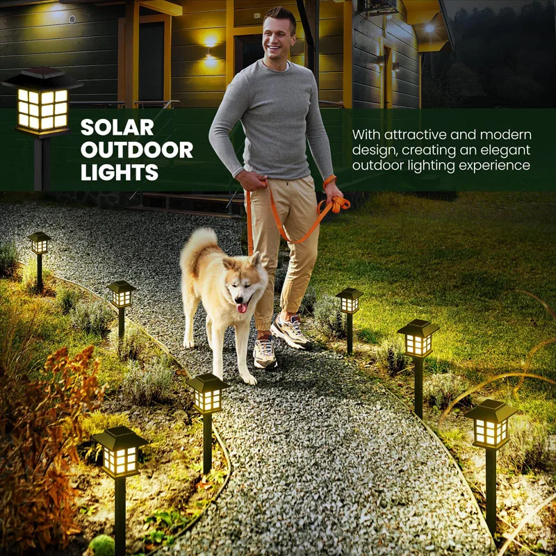 8 Pack Solar Pathway Garden Lights Outdoor Waterproof Landscape for Yard Patio Walkway Driveway Decor Solar Lawn Lamp Lighting - Image 21