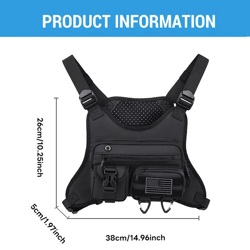 Camping Front Chest Vest Backpack Running Bag Cycling Jogging Hunting Vest - Image 6