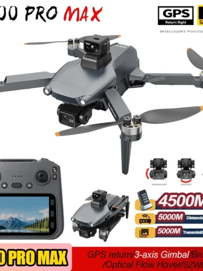 L600 PRO MAX GPS Drone Professional 8K 3-Axis Gimbal HD Dual Camera Obstacle Avoidance FPV Brushless 5G WIFI RC Quadcopter Toys