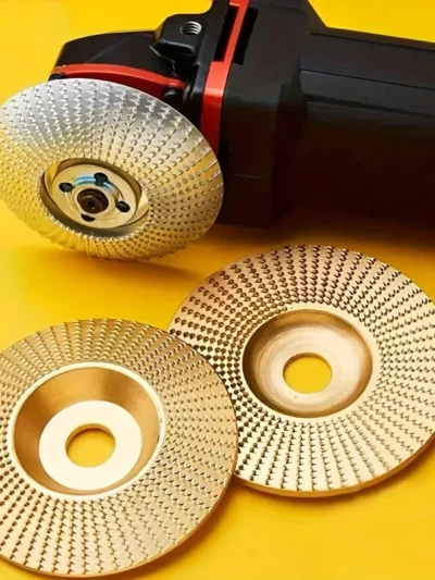 Woodworking Grinding Disc Three-Piece Set 100mm Wide/16Mm Metal Hole Curved Bevel Design Electric Grinder